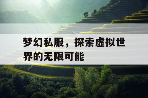 梦幻私服，探索虚拟世界的无限可能