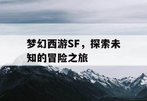 梦幻西游SF，探索未知的冒险之旅