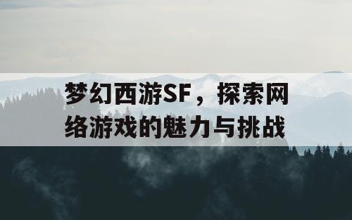 梦幻西游SF，探索网络游戏的魅力与挑战