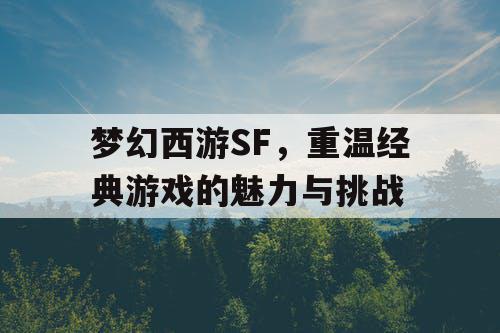 梦幻西游SF	，重温经典游戏的魅力与挑战