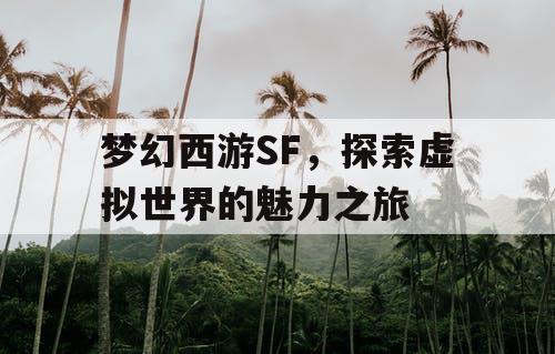 梦幻西游SF	，探索虚拟世界的魅力之旅