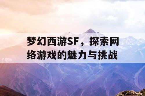 梦幻西游SF，探索网络游戏的魅力与挑战