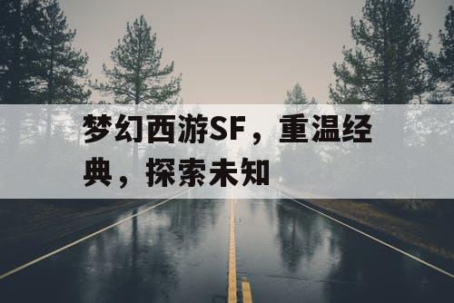 梦幻西游SF，重温经典，探索未知