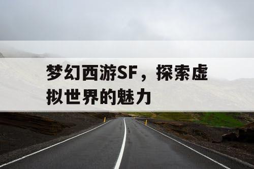 梦幻西游SF，探索虚拟世界的魅力