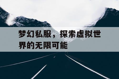 梦幻私服	，探索虚拟世界的无限可能