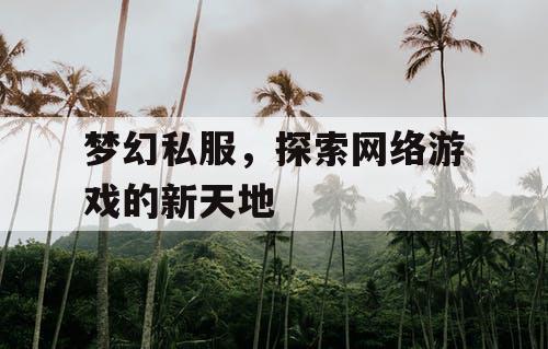 梦幻私服，探索网络游戏的新天地