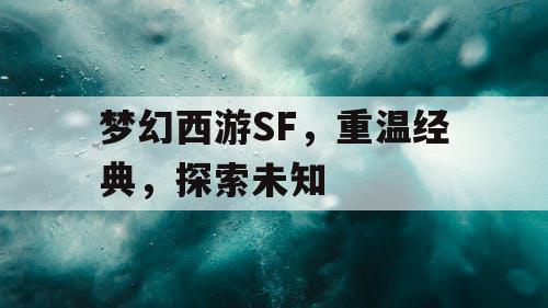 梦幻西游SF，重温经典	，探索未知